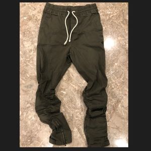H&M TWILL ZIPPER PANTS